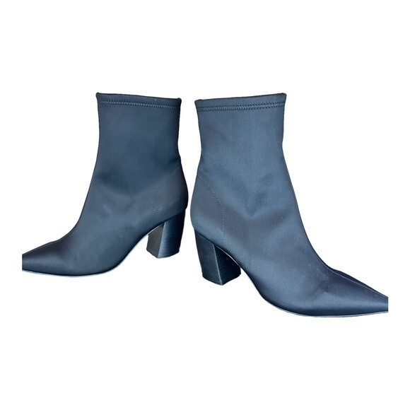 Jeffrey Campbell Black Siren Point Sport Neoprene sock Heeled ankle Boots 10 - Picture 5 of 11